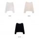 預訂｜ACOVER U NECK SEMI-CROP KNIT T-SHIRT