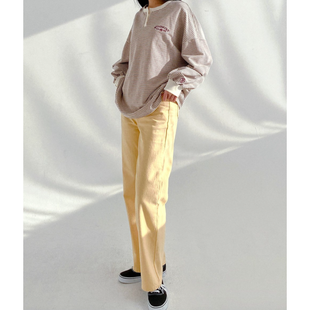 春季預訂｜MUAHMUAH STRAIGHT FIT COLOR DENIM PANTS