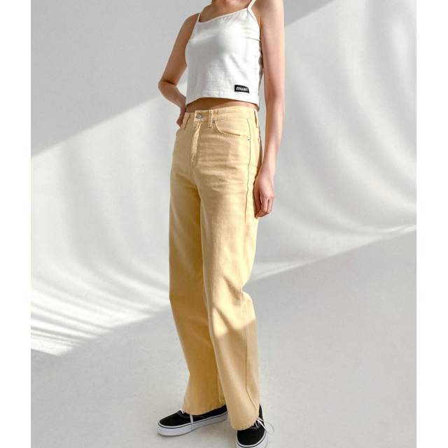 春季預訂｜MUAHMUAH STRAIGHT FIT COLOR DENIM PANTS