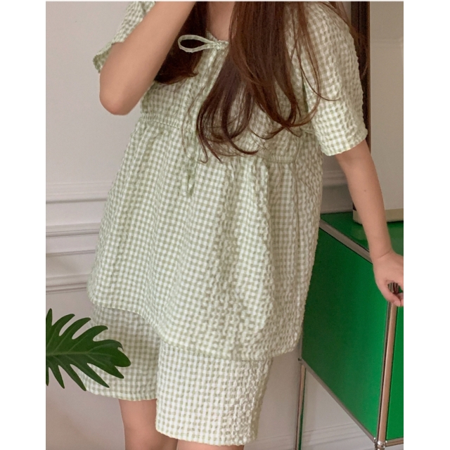 22S/S 預訂|JUUNEEDU 泡泡紗睡衣套裝 3色 22S/S 預訂|JUUNEEDU 泡泡紗睡衣套裝 3色