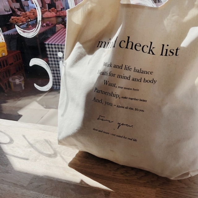預訂｜SLOWAND 自家製 #SLOWMADE mind check list tote bag