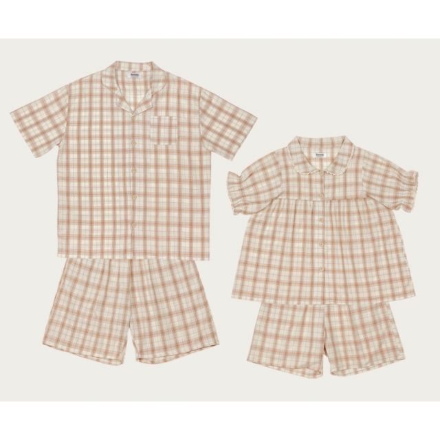 22S/S 預訂|JUUNEEDU 格紋情侶睡衣套裝 2色 22S/S 預訂|JUUNEEDU 格紋情侶睡衣套裝 2色