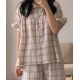 22S/S 預訂|JUUNEEDU 格紋情侶睡衣套裝 2色 22S/S 預訂|JUUNEEDU 格紋情侶睡衣套裝 2色