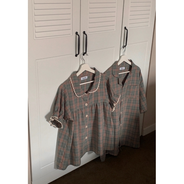 22S/S 預訂|JUUNEEDU 格紋情侶睡衣套裝 2色 22S/S 預訂|JUUNEEDU 格紋情侶睡衣套裝 2色
