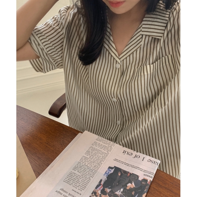 22S/S 預訂｜JUUNEEDU 直條紋情侶睡衣套裝 4色
