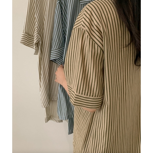 22S/S 預訂｜JUUNEEDU 直條紋情侶睡衣套裝 4色