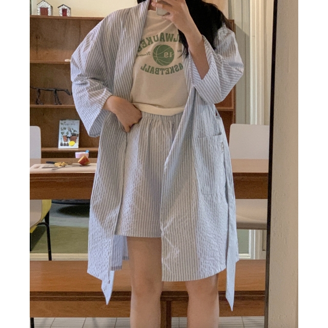 22S/S 預訂|JUUNEEDU 浴袍款睡衣套裝 2色 22S/S 預訂|JUUNEEDU 浴袍款睡衣套裝 2色