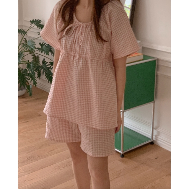 22S/S 預訂|JUUNEEDU 泡泡紗睡衣套裝 3色 22S/S 預訂|JUUNEEDU 泡泡紗睡衣套裝 3色