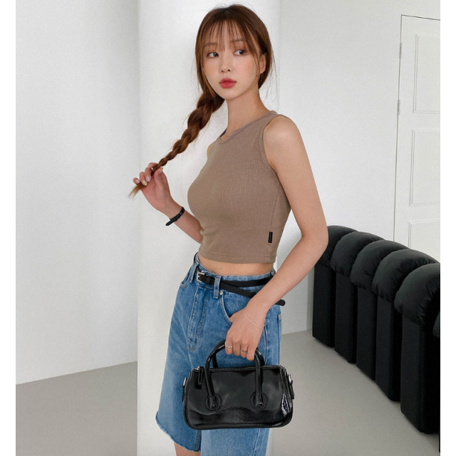 夏季預訂｜MUAHMUAH SPAN CROP KNIT SLEEVELESS