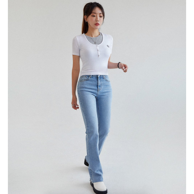夏季預訂｜MUAHMUAH SLIM FIT CUTTING DENIM PANTS