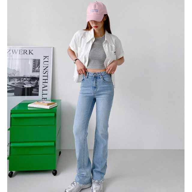 夏季預訂｜MUAHMUAH SLIM FIT CUTTING DENIM PANTS