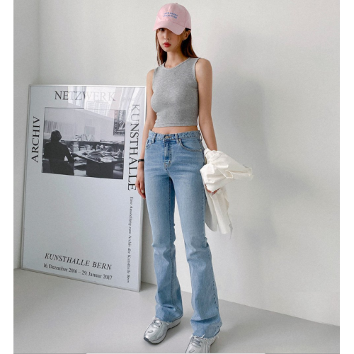 夏季預訂｜MUAHMUAH SLIM FIT CUTTING DENIM PANTS