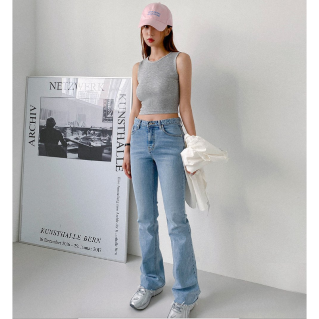 夏季預訂｜MUAHMUAH SLIM FIT CUTTING DENIM PANTS