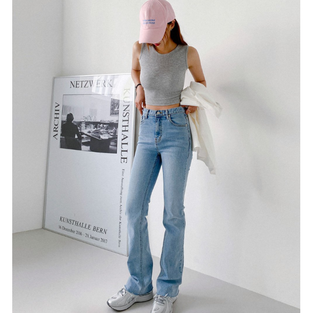 夏季預訂｜MUAHMUAH SLIM FIT CUTTING DENIM PANTS