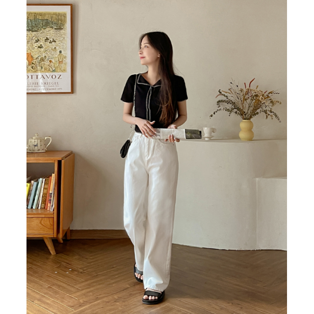 夏季預訂|高腰一字休閒褲 夏季預訂|高腰一字休閒褲