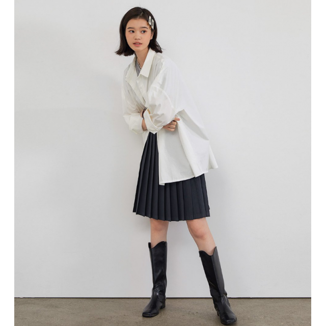 早秋預訂｜MUAHMUAH SIGNATURE LOGO POINT COTTON OVERFIT SHIRTS