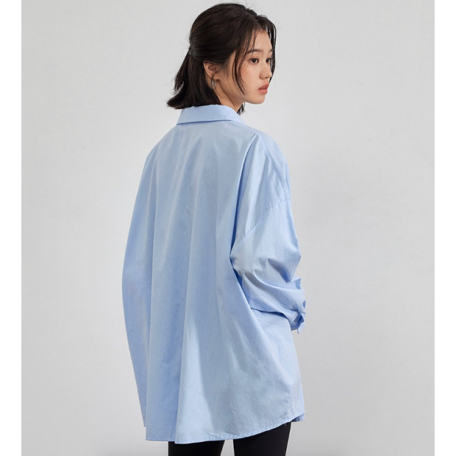 早秋預訂｜MUAHMUAH SIGNATURE LOGO POINT COTTON OVERFIT SHIRTS