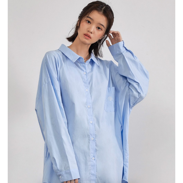 早秋預訂｜MUAHMUAH SIGNATURE LOGO POINT COTTON OVERFIT SHIRTS