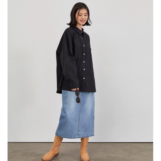 早秋預訂｜MUAHMUAH SIGNATURE LOGO POINT COTTON OVERFIT SHIRTS