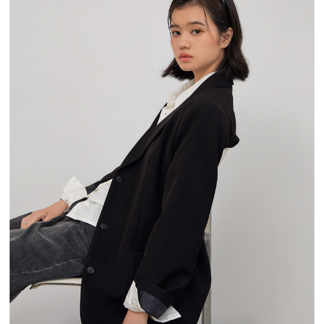 早秋預訂｜MUAHMUAH OVER FIT THREE BUTTON JACKET