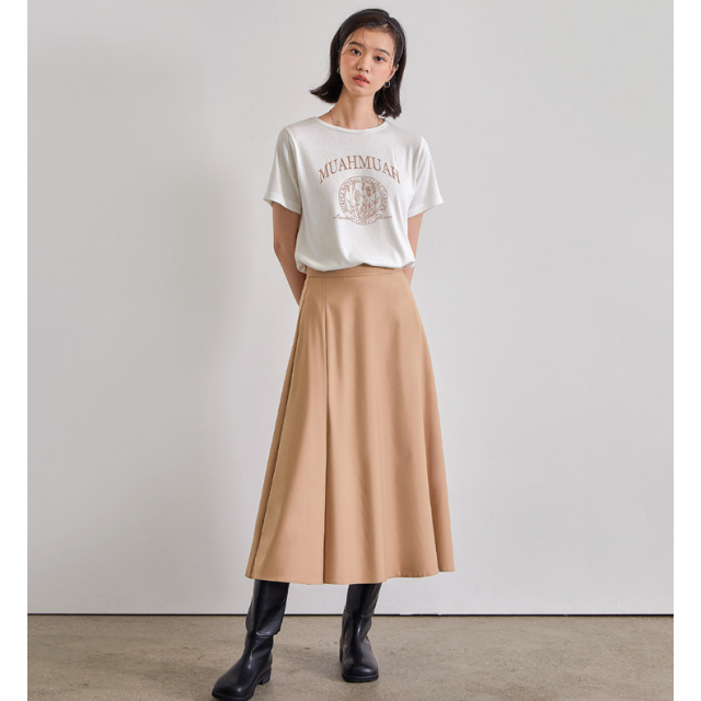早秋預訂|MUAHMUAH NATURAL FLARE LONG SKIRT 早秋預訂|MUAHMUAH NATURAL FLARE LONG SKIRT