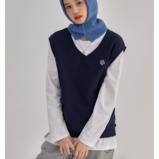 早秋預訂|MUAHMUAH LOOSE FIT SWEAT VEST 早秋預訂|MUAHMUAH LOOSE FIT SWEAT VEST