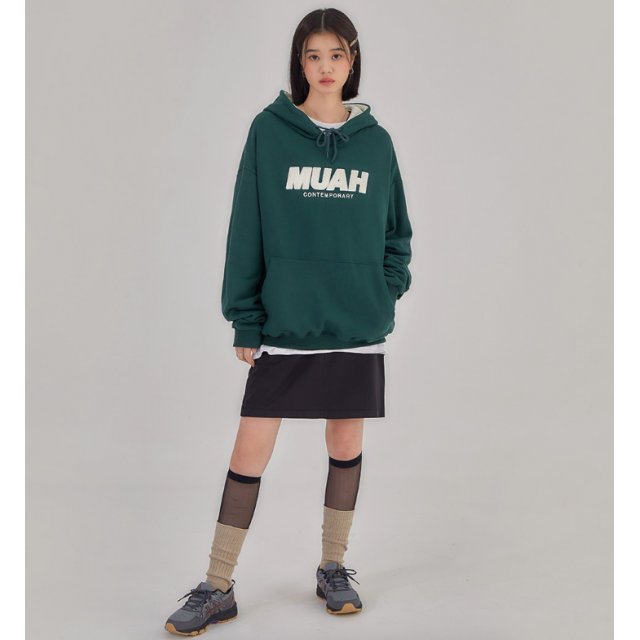 早秋預訂｜MUAHMUAH SIGNATURE COMBI COLOR OVERFIT HOODIE