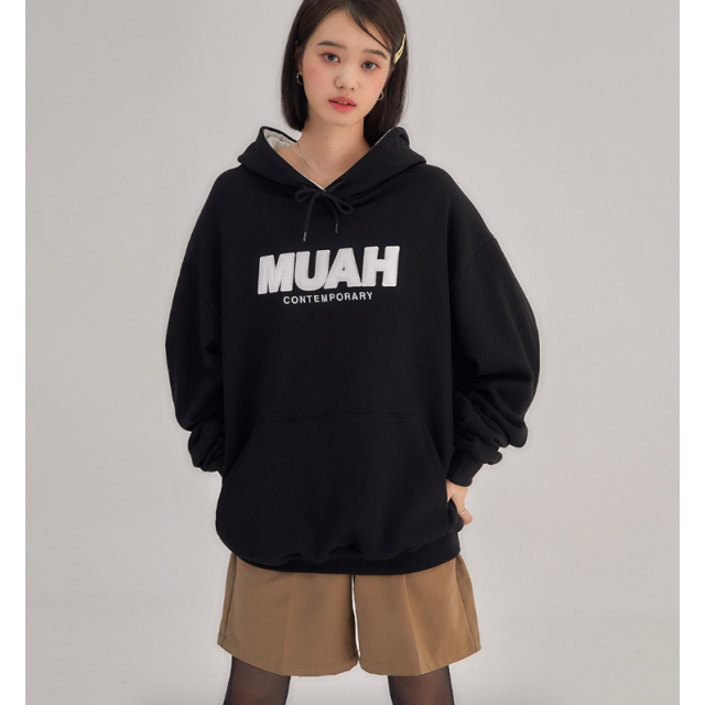 早秋預訂｜MUAHMUAH SIGNATURE COMBI COLOR OVERFIT HOODIE