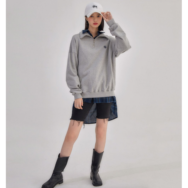早秋預訂｜MUAHMUAH LOGO POINT FULL OVER NECK ZIP-UP