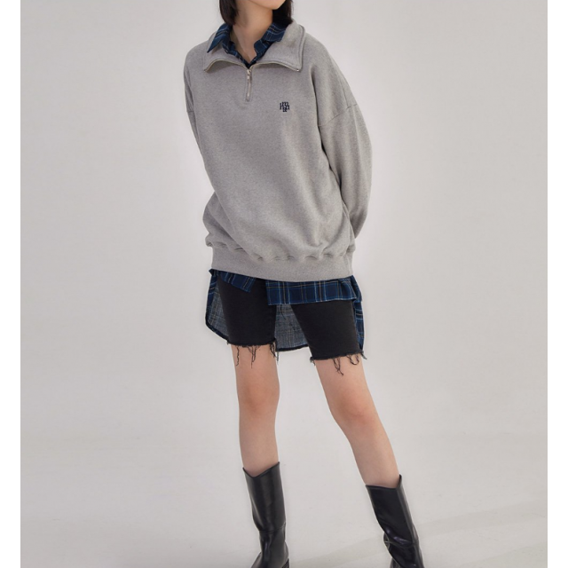 早秋預訂｜MUAHMUAH LOGO POINT FULL OVER NECK ZIP-UP