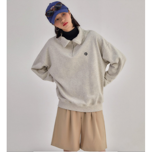 早秋預訂｜MUAHMUAH LOGO POINT FULL OVER NECK ZIP-UP