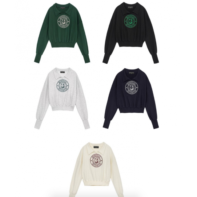 早秋預訂｜MUAHMUAH CALLAR CROP SWEATSHIRTS