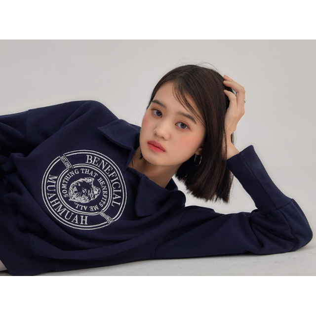 早秋預訂｜MUAHMUAH CALLAR CROP SWEATSHIRTS