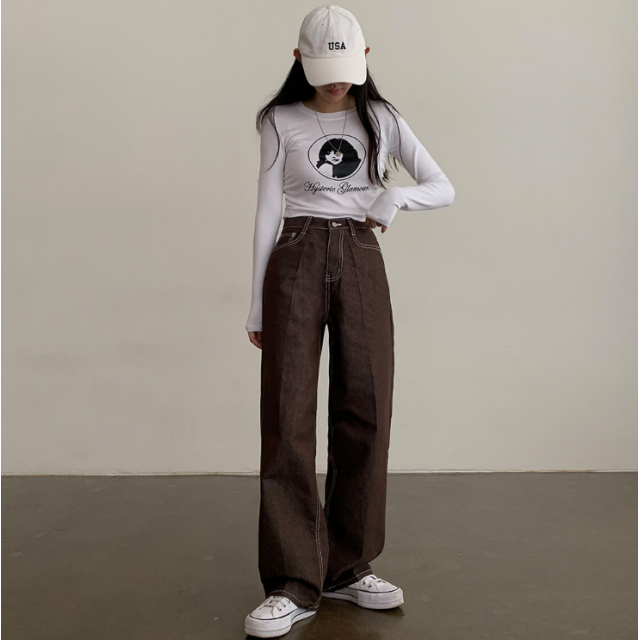 早秋預訂|4色NO FADE車線牛仔長褲 (S-XL) 早秋預訂|4色NO FADE車線牛仔長褲 (S-XL)