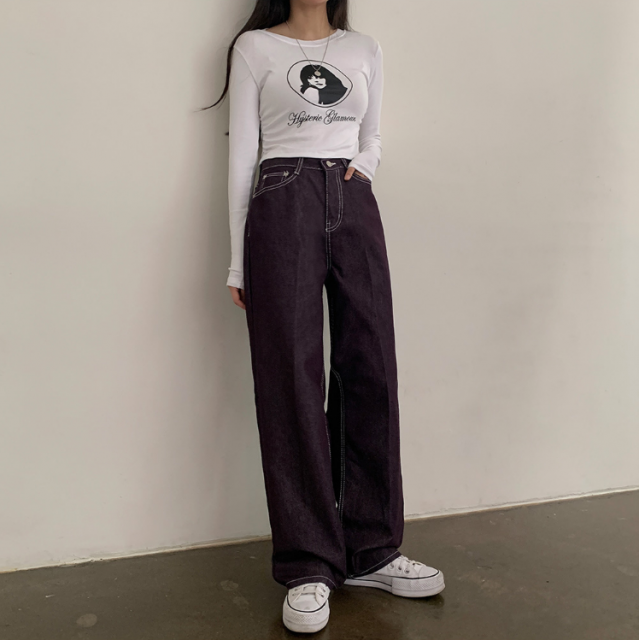 早秋預訂|4色NO FADE車線牛仔長褲 (S-XL) 早秋預訂|4色NO FADE車線牛仔長褲 (S-XL)