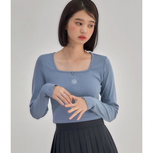 早秋預訂｜MUAHMUAH SQUARE NECK CROP LONG SLEEVE