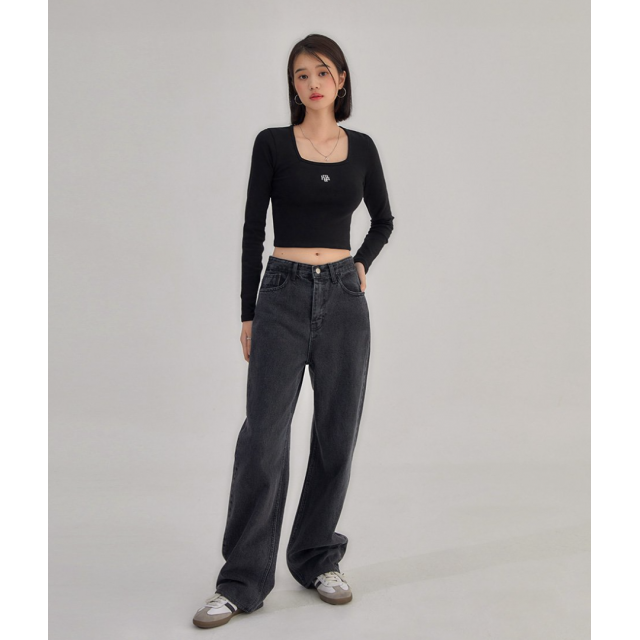 早秋預訂｜MUAHMUAH SQUARE NECK CROP LONG SLEEVE