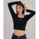 早秋預訂｜MUAHMUAH SQUARE NECK CROP LONG SLEEVE