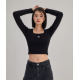 早秋預訂｜MUAHMUAH SQUARE NECK CROP LONG SLEEVE