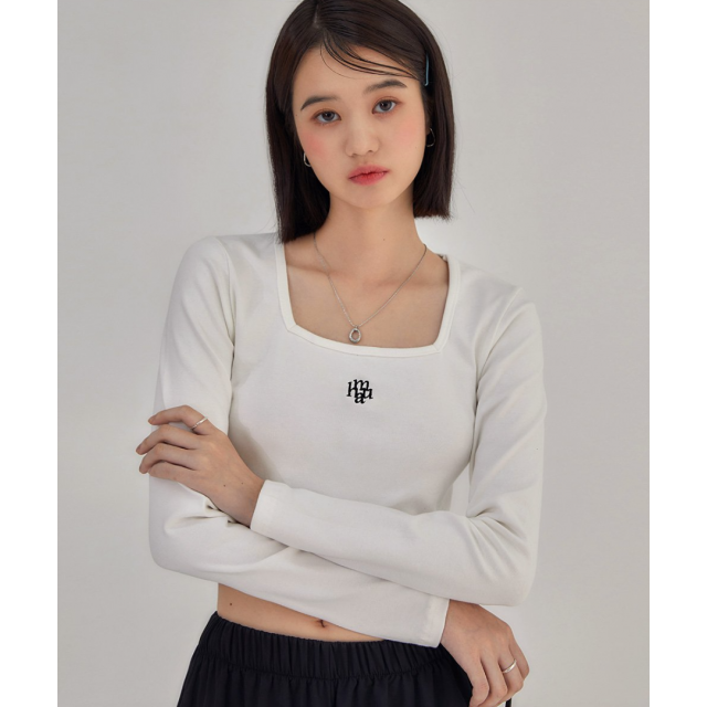 早秋預訂｜MUAHMUAH SQUARE NECK CROP LONG SLEEVE