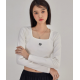 早秋預訂｜MUAHMUAH SQUARE NECK CROP LONG SLEEVE