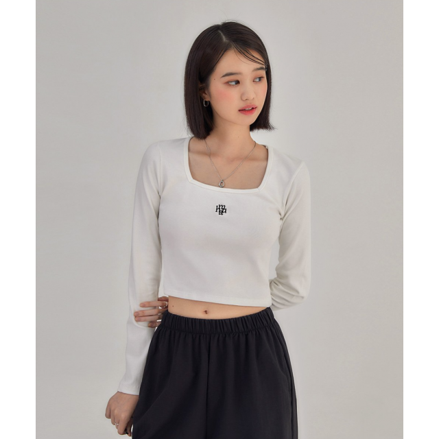 早秋預訂｜MUAHMUAH SQUARE NECK CROP LONG SLEEVE