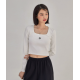 早秋預訂｜MUAHMUAH SQUARE NECK CROP LONG SLEEVE