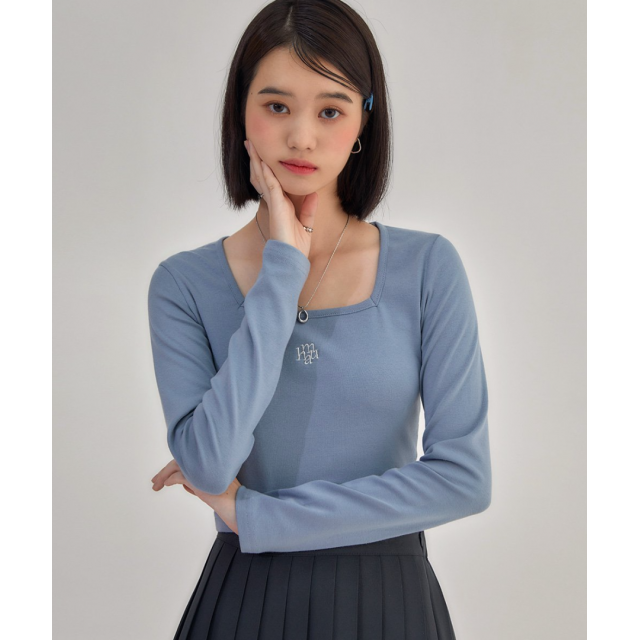 早秋預訂｜MUAHMUAH SQUARE NECK CROP LONG SLEEVE