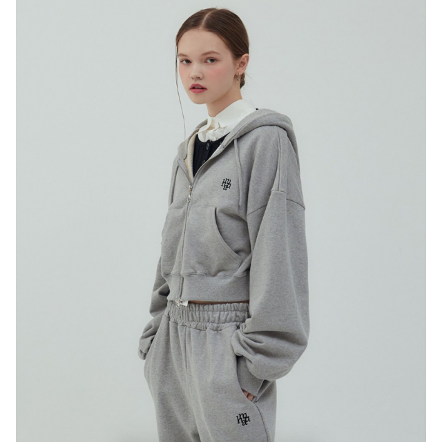 秋冬預訂｜MUAHMUAH BALLOON CROP HOOD ZIP-UP