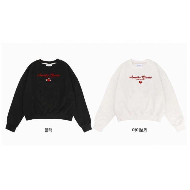 22F/W 預訂｜AMBLER BROKEN HEART CROP SWEATSHIRT