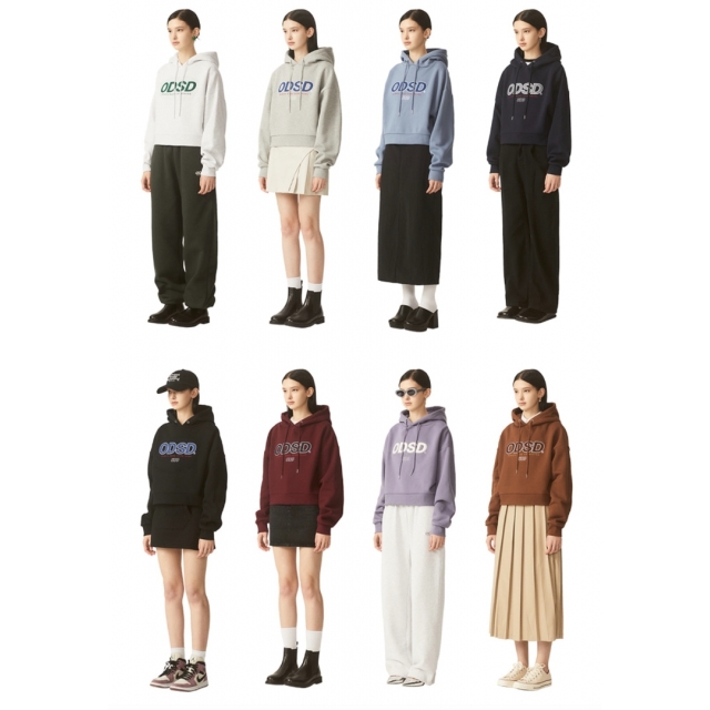 F/W 預訂｜ODSD LOGO APPLIQUE CROPPED HOODIES (8 COLOR)