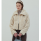 秋冬預訂｜MUAHMUAH COLLAR FUR ZIP-UP JACKET