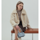 秋冬預訂｜MUAHMUAH COLLAR FUR ZIP-UP JACKET