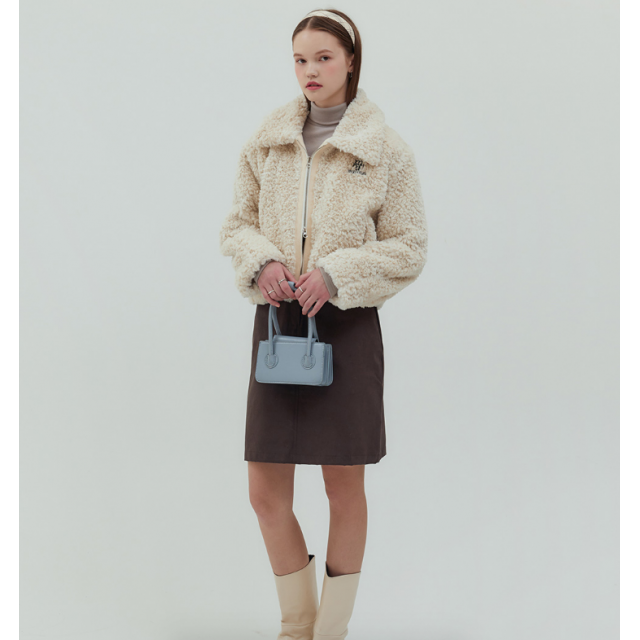 秋冬預訂｜MUAHMUAH COLLAR FUR ZIP-UP JACKET